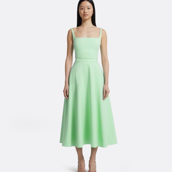 Miwa Skirt In Brook Green by Safiyaa ‚Äì luxury skirts in Green available at Coveti