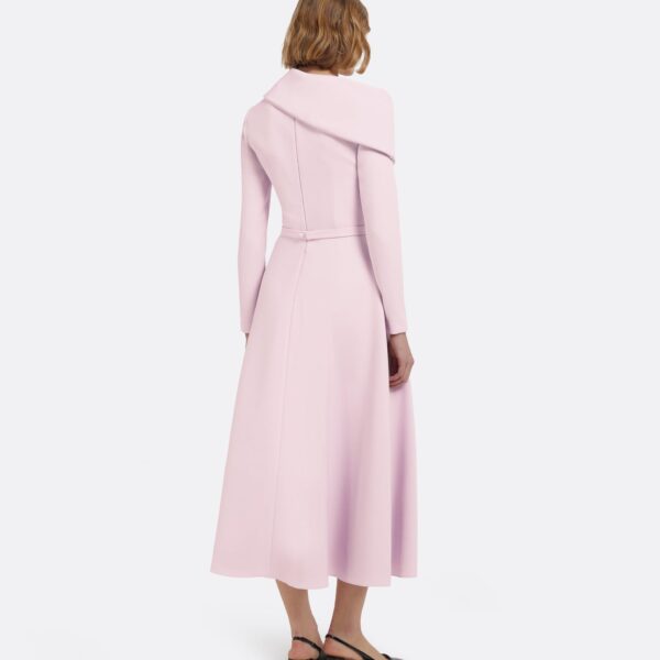 Odelle Midi Dress In Lilac Snow by Safiyaa ‚Äì luxury dresses in Pink available at Coveti