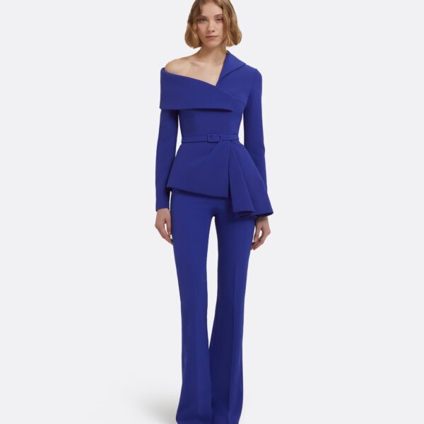 Odessa Tops In Skiathos Blue by Safiyaa ‚Äì luxury tops in Blue available at Coveti