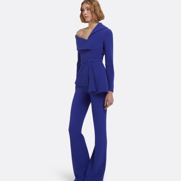 Odessa Tops In Skiathos Blue by Safiyaa ‚Äì luxury tops in Blue available at Coveti