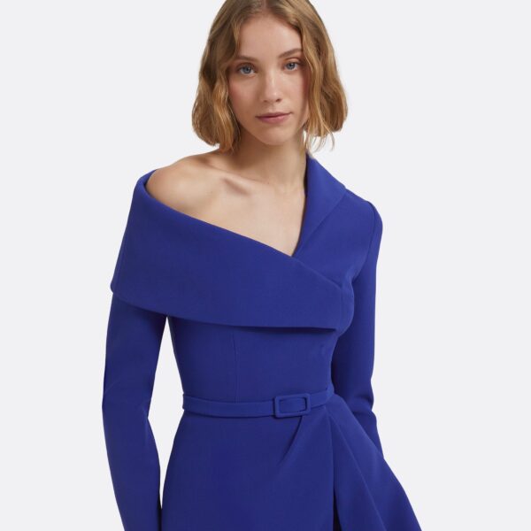 Odessa Tops In Skiathos Blue by Safiyaa ‚Äì luxury tops in Blue available at Coveti