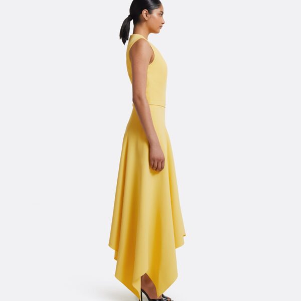 Okimi Dress In Aspen Gold by Safiyaa ‚Äì luxury dresses in Gold available at Coveti