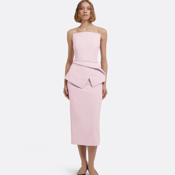 Pomona Midi Skirt In Lilac Snow by Safiyaa ‚Äì luxury skirts in Pink available at Coveti