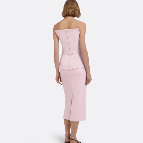Pomona Midi Skirt In Lilac Snow by Safiyaa ‚Äì luxury skirts in Pink available at Coveti