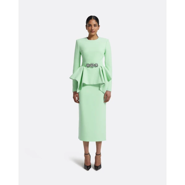 Safiyaa Pomona Skirt In Brook Green, view 2
