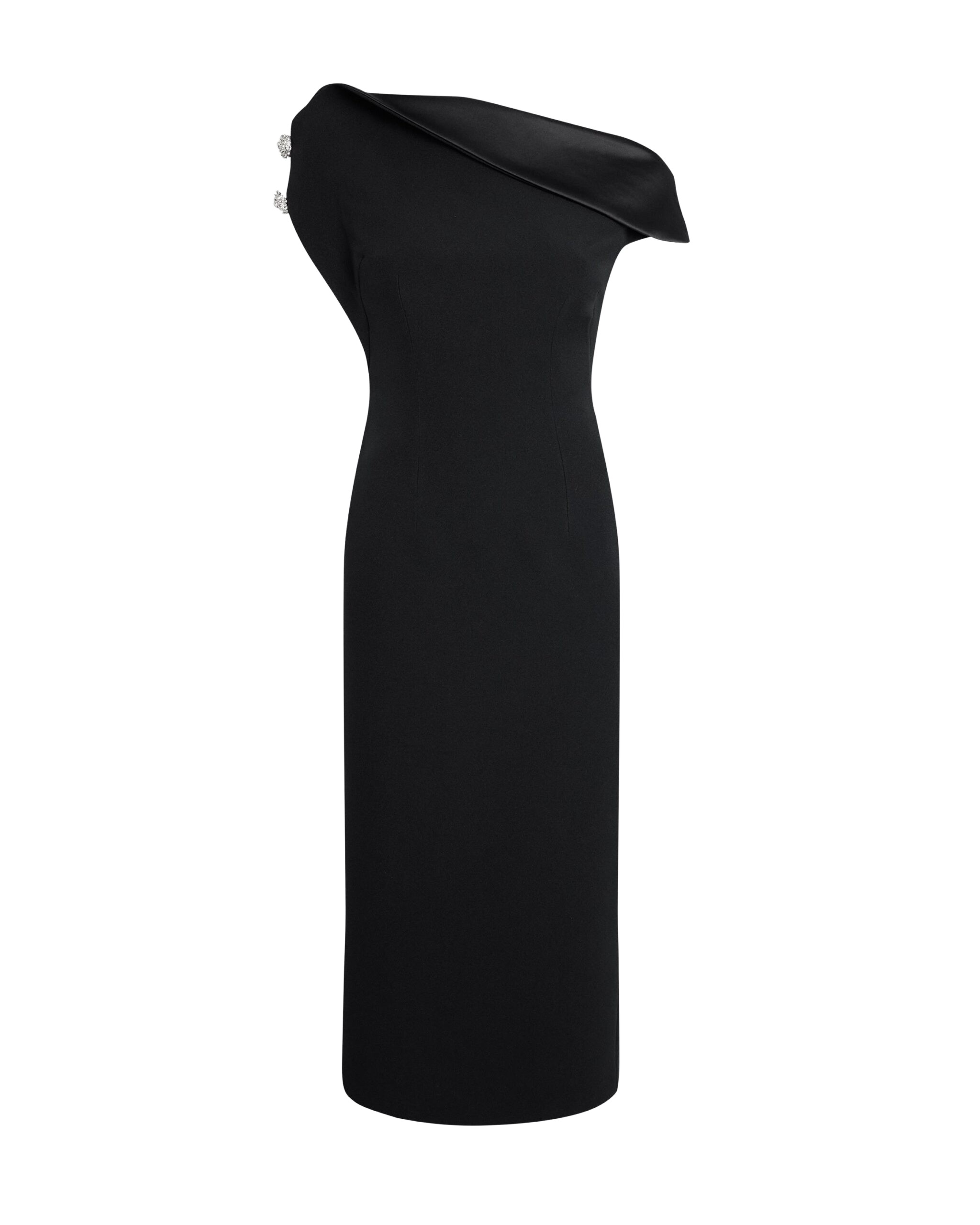 Safiyaa Reina Dress In Black With Crystal