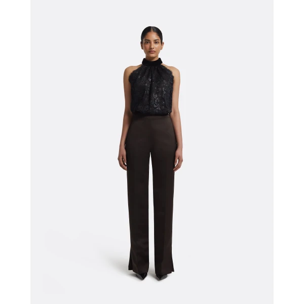 Safiyaa Rikina Trousers In Peat Brown, view 2