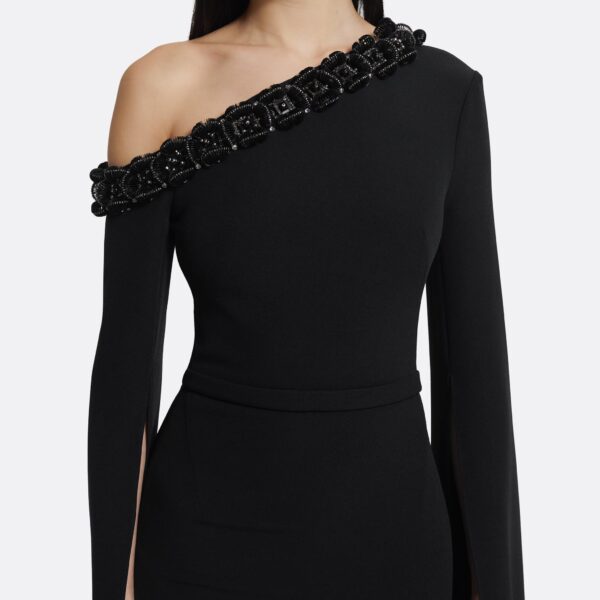 Rinna Long Dress In Black by Safiyaa ‚Äì luxury dresses in Black available at Coveti