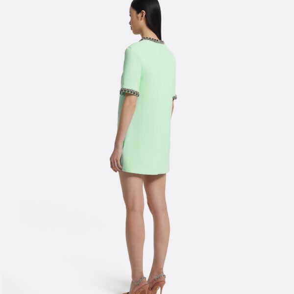 Ripley Short Dress In Brook Green With Gunmetal by Safiyaa ‚Äì luxury dresses in Green available at Coveti