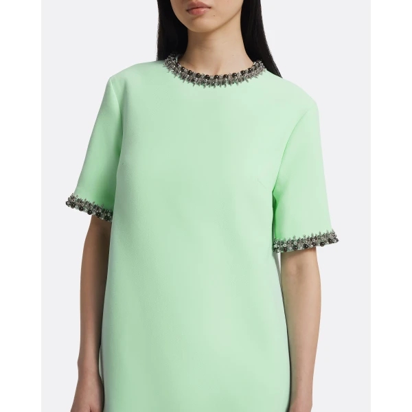 Safiyaa Ripley Short Dress In Brook Green With Gunmetal, view 4