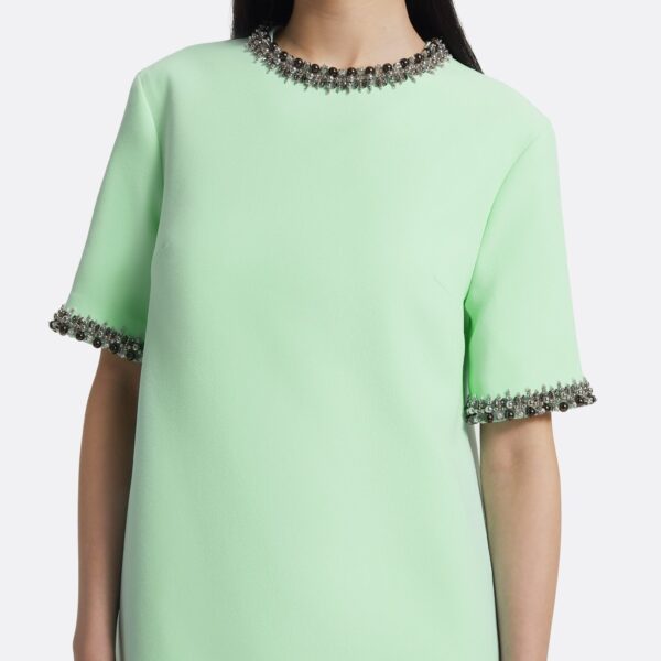 Ripley Short Dress In Brook Green With Gunmetal by Safiyaa ‚Äì luxury dresses in Green available at Coveti