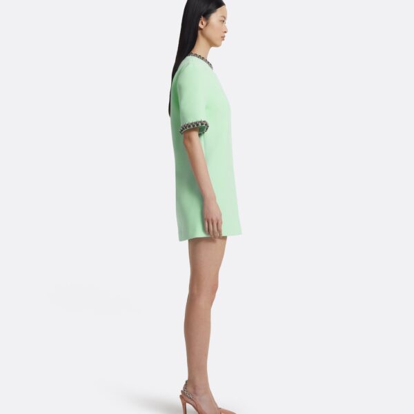 Ripley Short Dress In Brook Green With Gunmetal by Safiyaa ‚Äì luxury dresses in Green available at Coveti