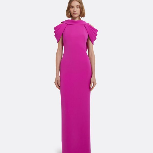 Riva Long Dress In Pompeii by Safiyaa ‚Äì luxury dresses in Pink available at Coveti
