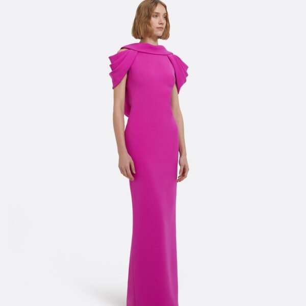 Riva Long Dress In Pompeii by Safiyaa ‚Äì luxury dresses in Pink available at Coveti