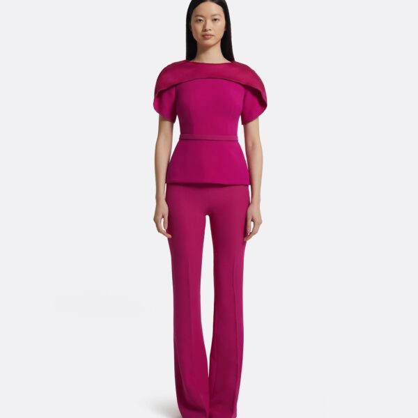Runa Top In Fuchsia by Safiyaa ‚Äì luxury tops in Pink available at Coveti