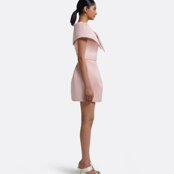Senka Short Dress & Hanabi Harness In Lotus Bloom by Safiyaa ‚Äì luxury dresses in Pink available at Coveti