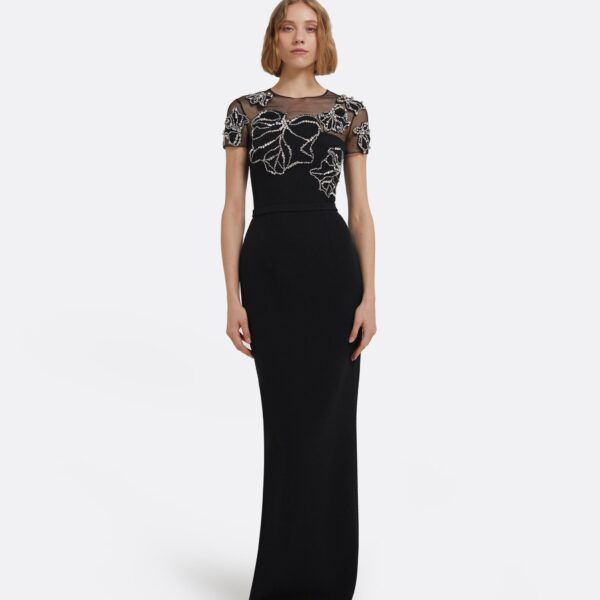 Solani Long Dress In Black by Safiyaa ‚Äì luxury dresses in Black available at Coveti