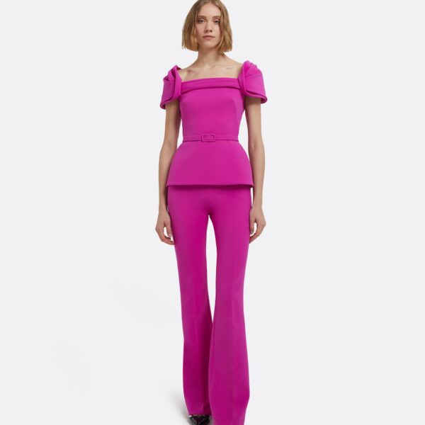 Thalia Top In Pompeii by Safiyaa ‚Äì luxury tops in Pink available at Coveti