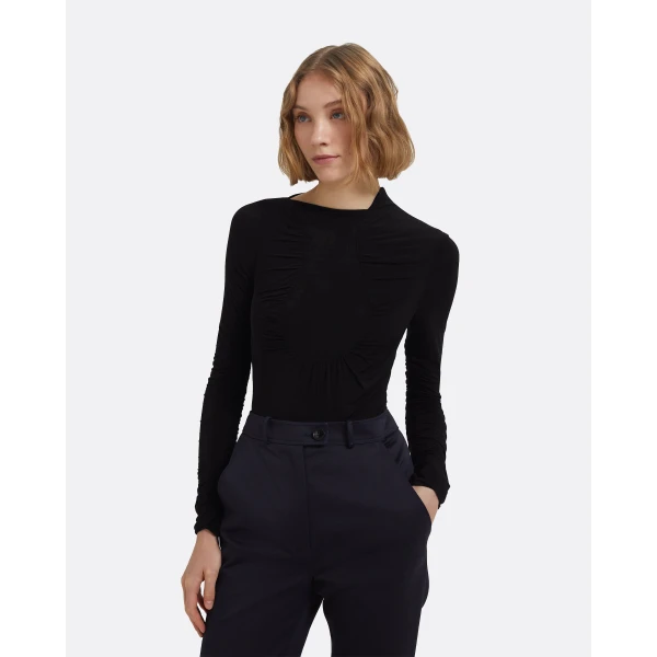 Safiyaa Tova Bodysuit In Black, view 5