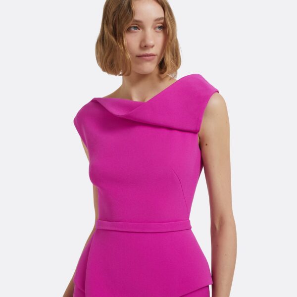 Yarrah Midi Dress In Pompeii by Safiyaa ‚Äì luxury dresses in Pink available at Coveti