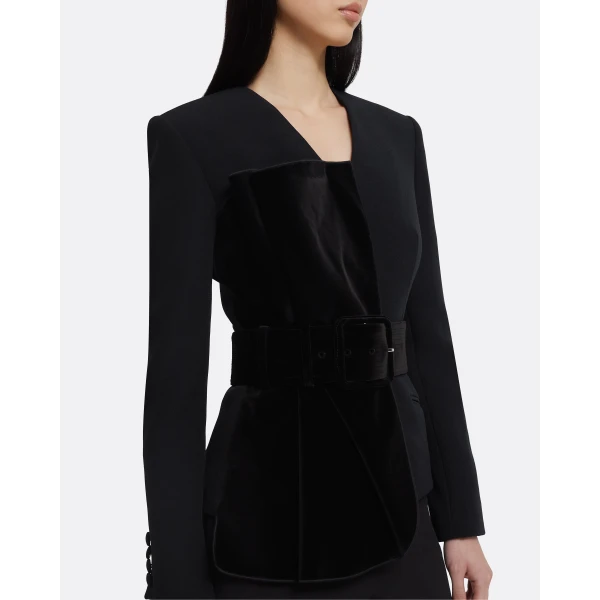 Safiyaa Yukari Jacket In Black, view 5