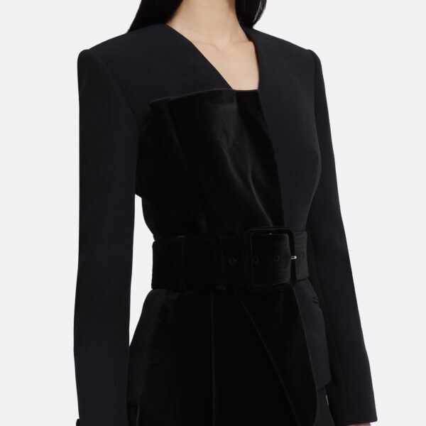 Yukari Jacket In Black by Safiyaa ‚Äì luxury jackets in Black available at Coveti