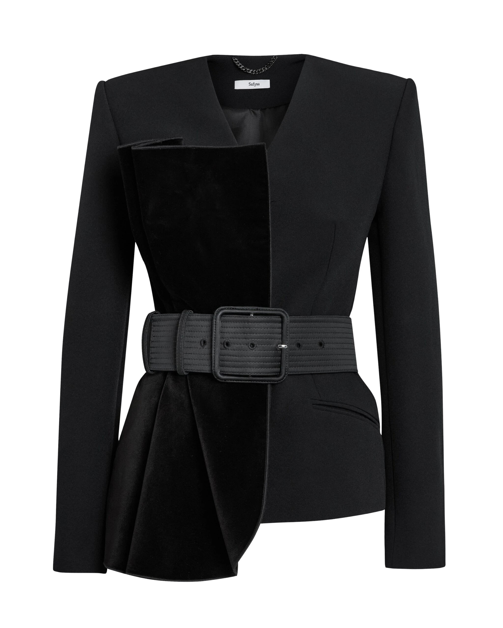 Safiyaa-Yukari-Jacket-In-Black-Coveti-6-scaled29590_nobg Safiyaa Jackets luxury Clothing from Coveti Marketplace
