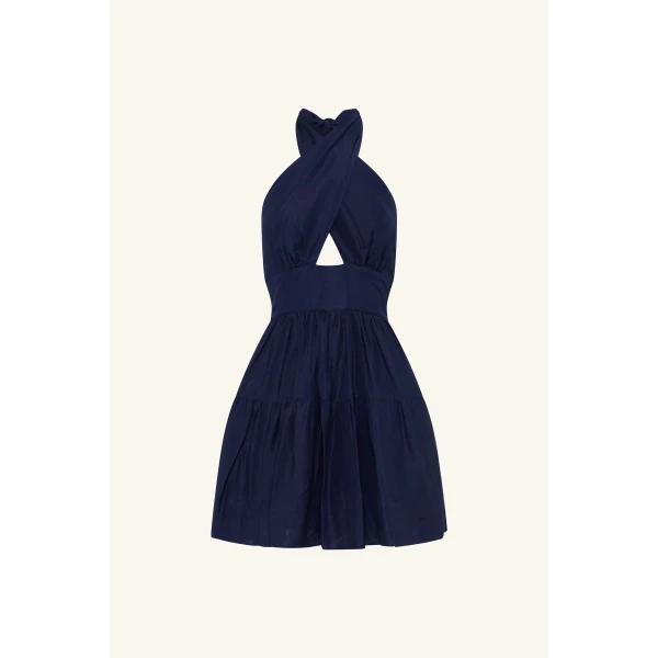 Celeste Halter Tiered Mini Dress - Image 8