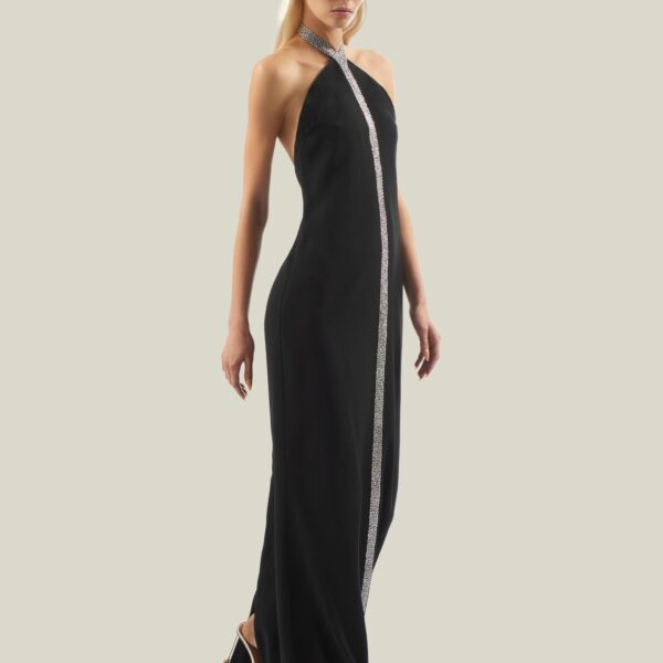 carpet Taller Marmo gown with feather detail – Coveti
