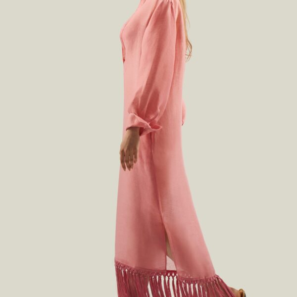carpet Taller Marmo gown with feather detail – Coveti