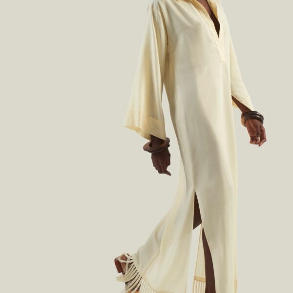 carpet Taller Marmo gown with feather detail – Coveti