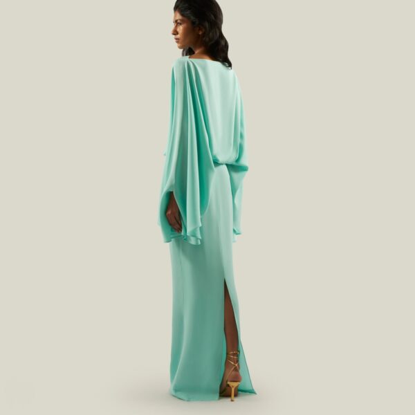 Taller Marmo kaftan dress with statement sleeves – designer fashion Coveti