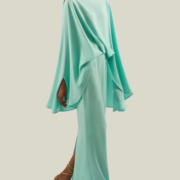 carpet Taller Marmo gown with feather detail – Coveti