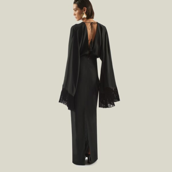 Taller Marmo kaftan dress with statement sleeves – designer fashion Coveti