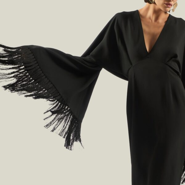 carpet Taller Marmo gown with feather detail – Coveti