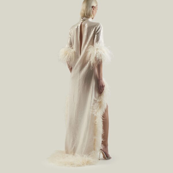 Taller Marmo kaftan dress with statement sleeves – designer fashion Coveti