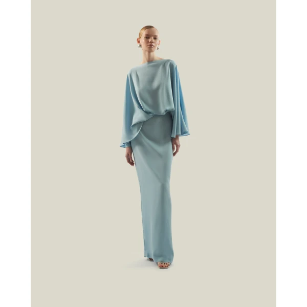 Taller Marmo La Maddalena Dress In Baby Blue, view 2