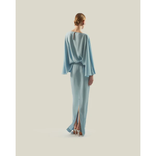 Taller Marmo La Maddalena Dress In Baby Blue, view 3
