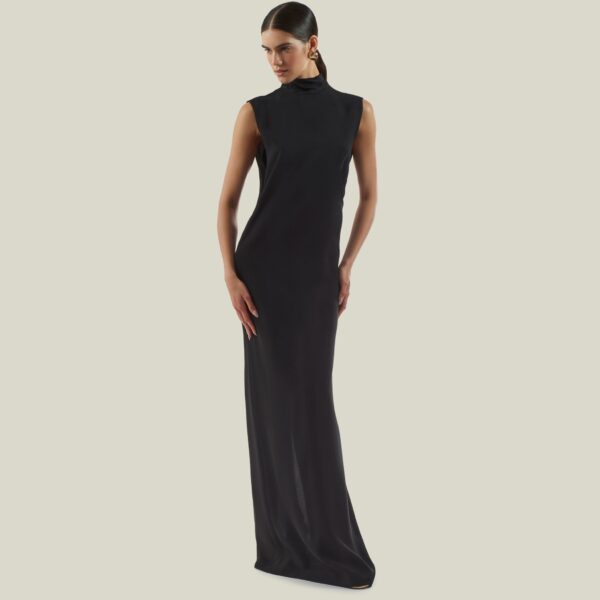Luxury Taller Marmo dress in satin with feather trim – shop Coveti