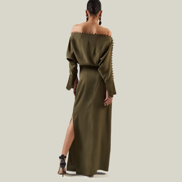 Taller Marmo kaftan dress with statement sleeves – designer fashion Coveti