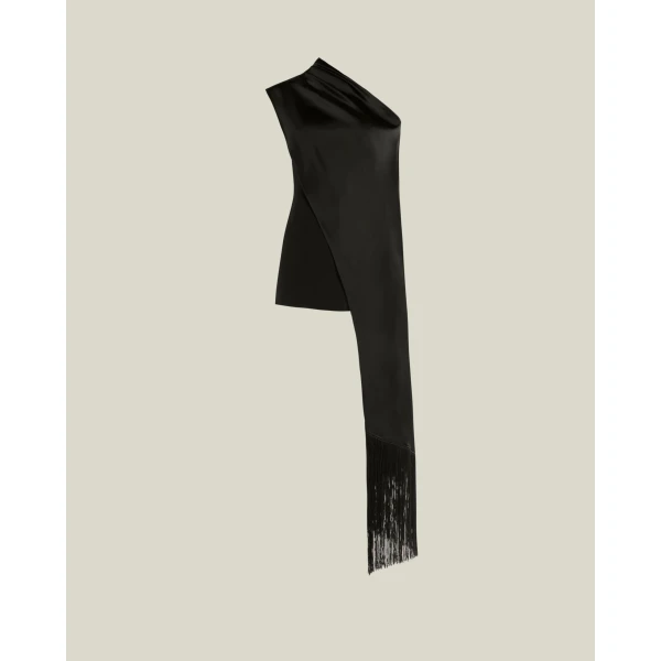 Taller Marmo feather dress – couture inspired evening gown available at Coveti
