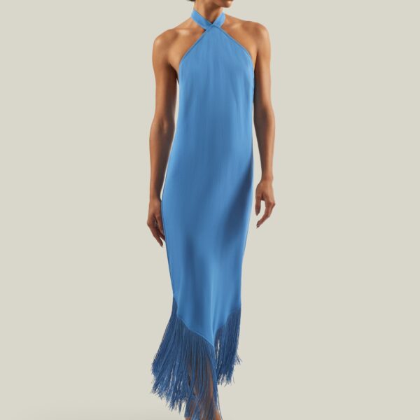carpet Taller Marmo gown with feather detail – Coveti