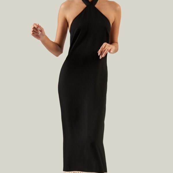 carpet Taller Marmo gown with feather detail – Coveti