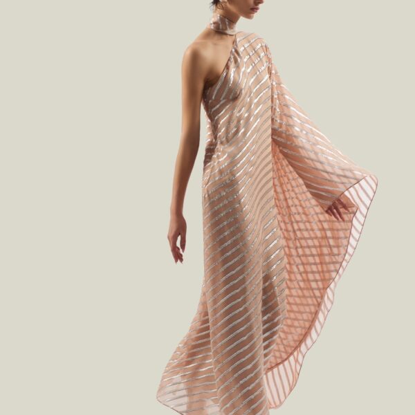 carpet Taller Marmo gown with feather detail – Coveti