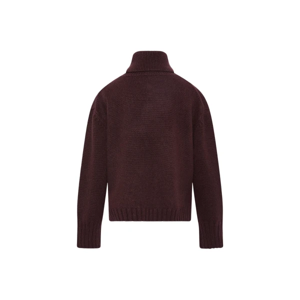 Collar jumper in cashmere knit