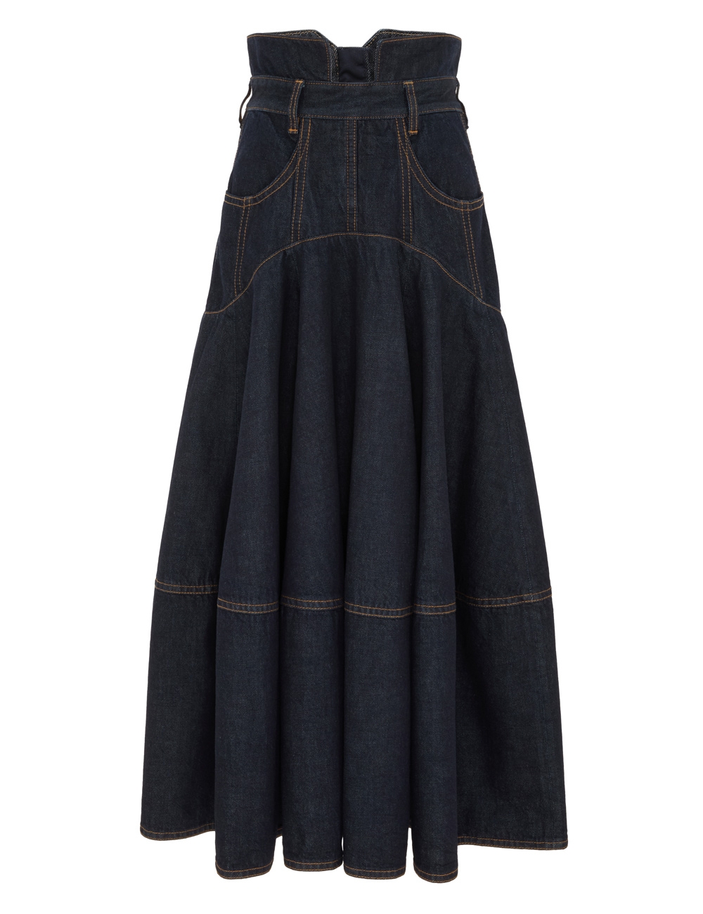 Zimmermann Hypnotic Denim Midi Skirt