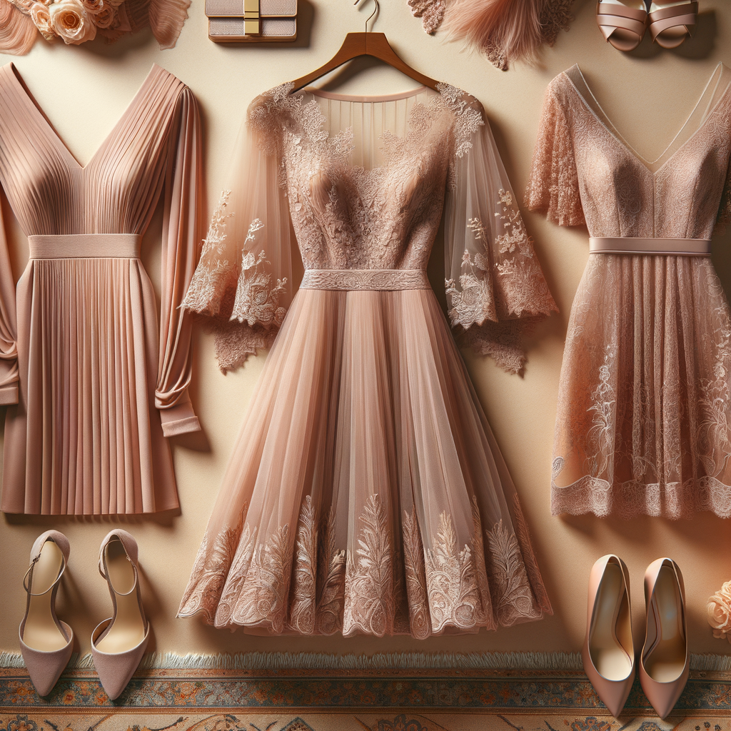 wedding guest dresses wedding dusky pink dress what colour shoes luxury Fashion & Style Guide from Coveti Marketplace