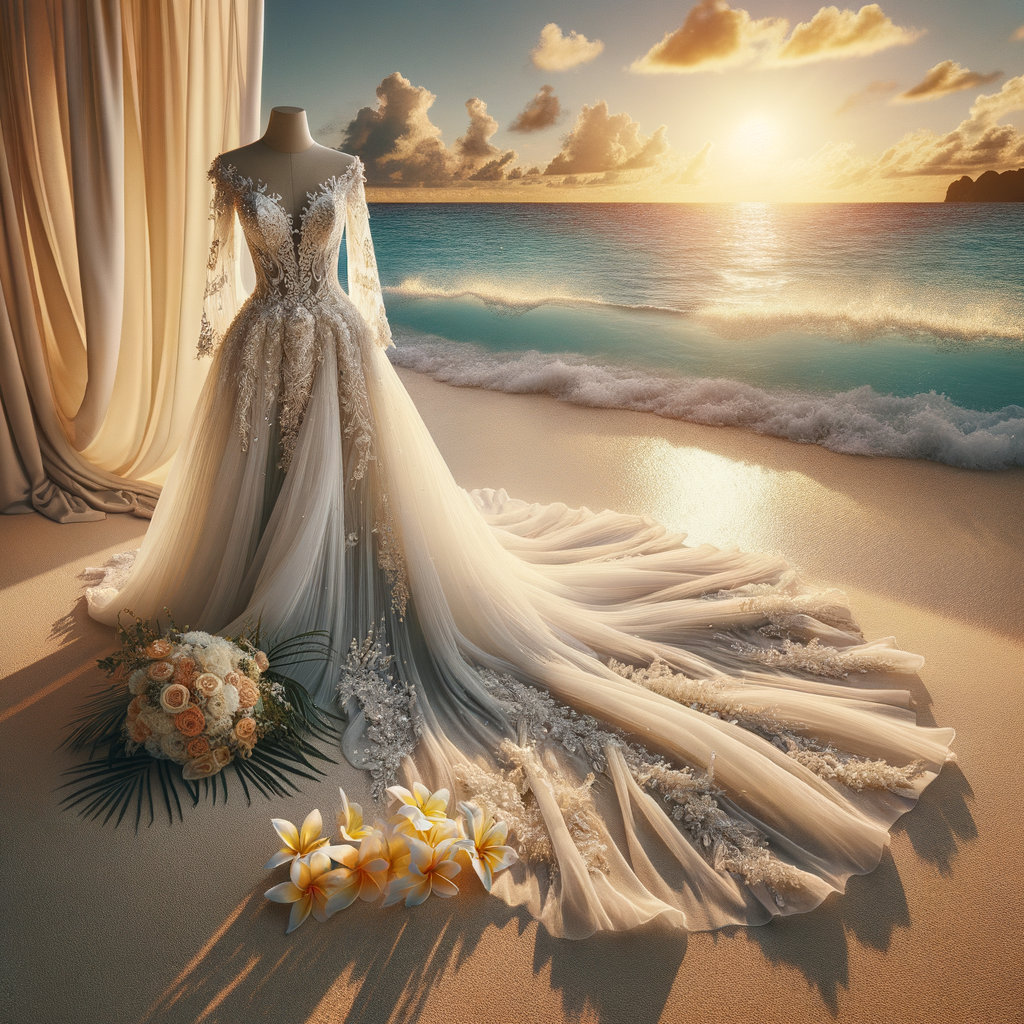 beach destination wedding dress luxury Fashion & Style Guide from Coveti Marketplace