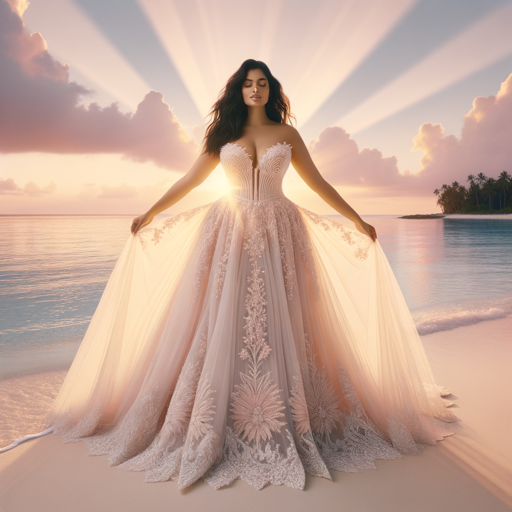 plus size destination wedding dress luxury Fashion & Style Guide from Coveti Marketplace