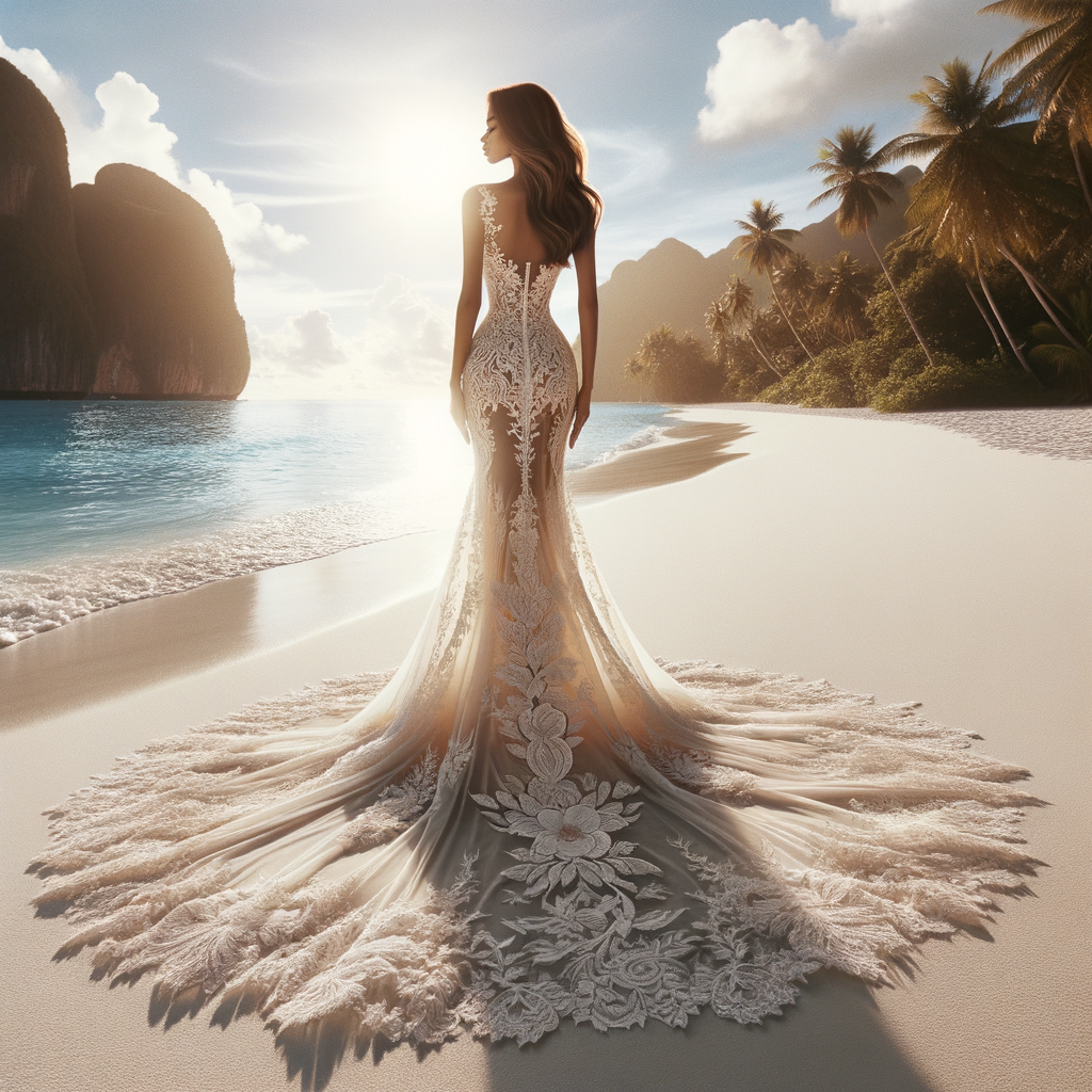 lace destination wedding dress luxury Fashion & Style Guide from Coveti Marketplace